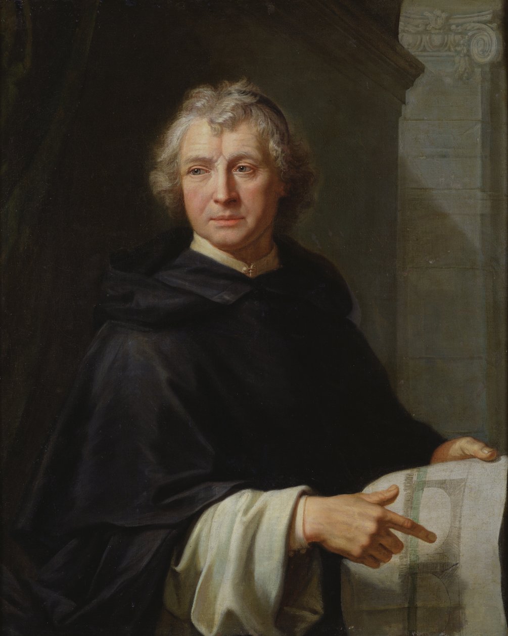Portræt af broder Francois Romain af Francois Jouvenet