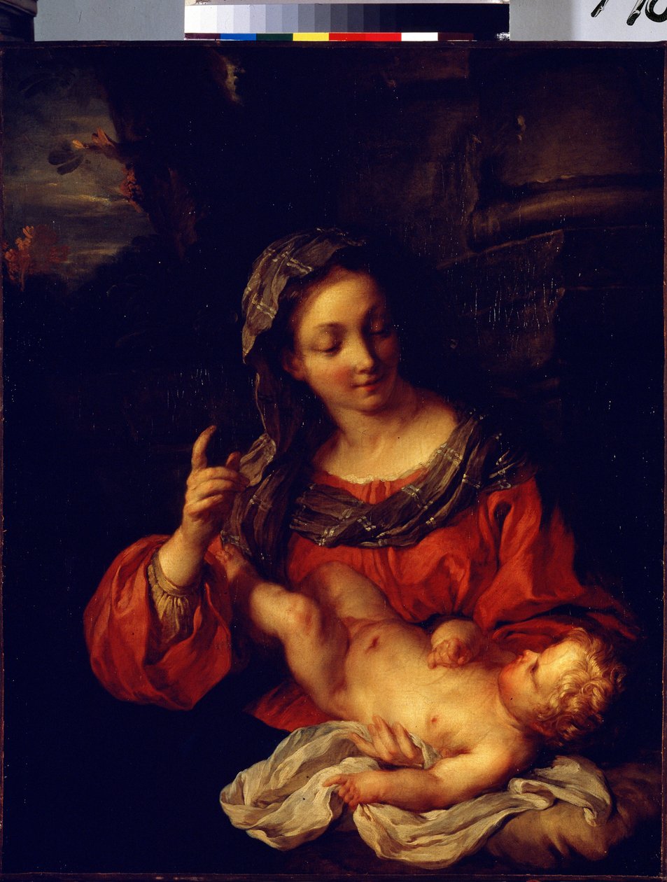""Jomfruen og barnet"" (Jomfru og barn) Maleri af Francois Le Moyne (1688-1737) 1730 Eremitagemuseet Sankt Petersborg af François Lemoyne