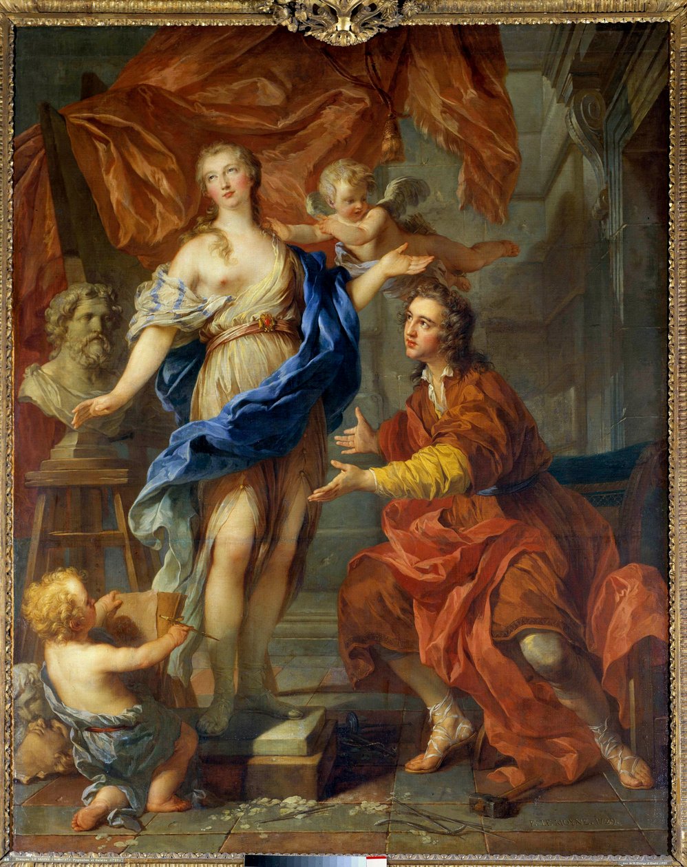 Pygmalion ser sin animerede statue Maleri af Francois Le Moyne (1688-1737). 1729. Dim 2,12 x 1,68 m Tours, Musee des Beaux Arts af François Lemoyne