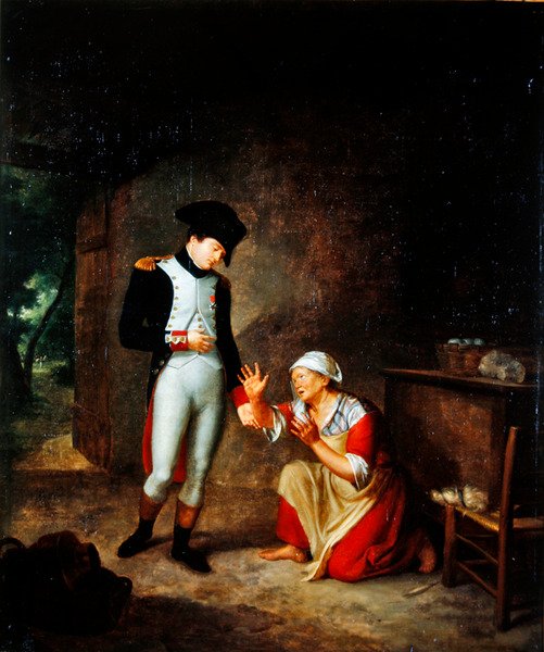 Napoleon besøger en bonde i udkanten af Brienne, 4. august 1805 af Francois Leroy de Liancourt