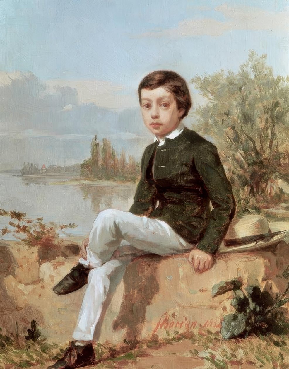 Portræt af Jacques Larguier (1844-1907) af Francois Louis David Bocion