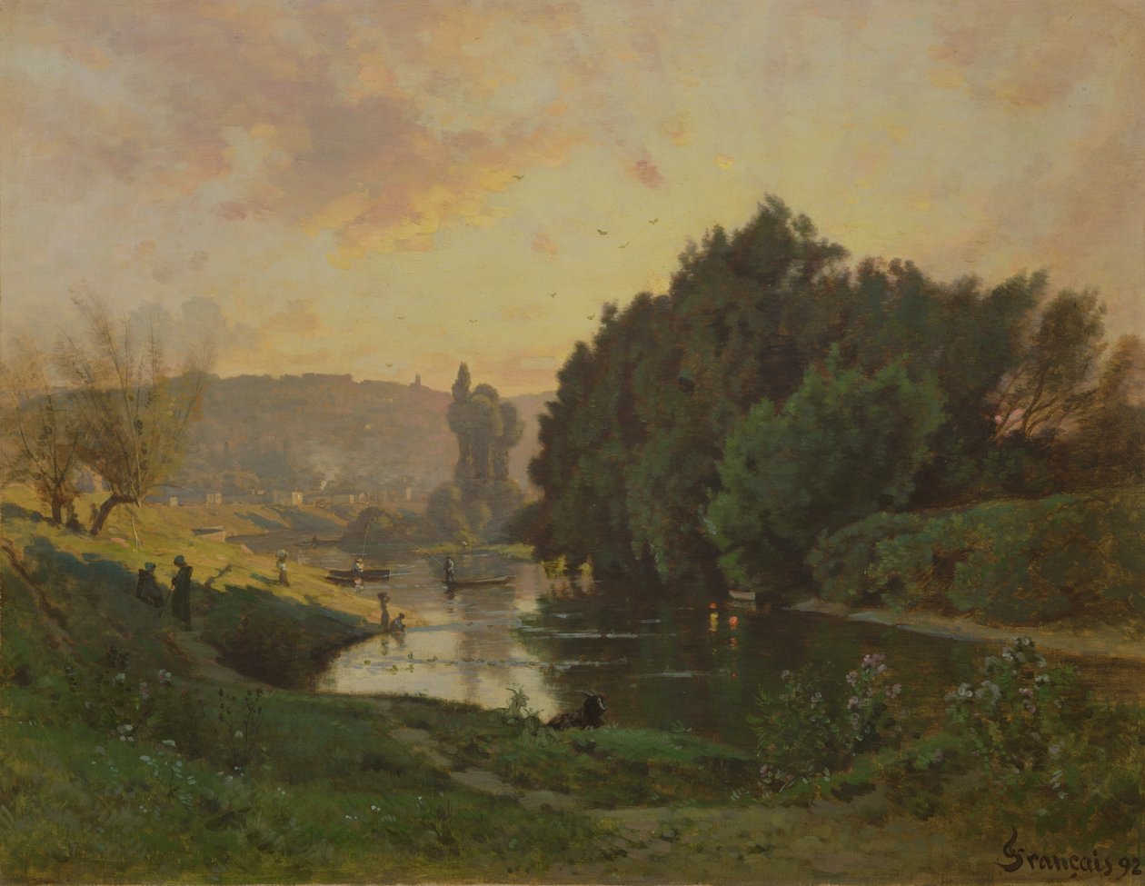 Scene af Bas-Meudon, 1892 af Francois Louis Francais