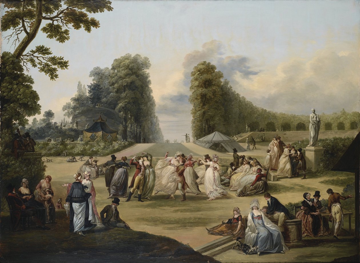 Bal i Tivoli, Paris, 1799 af Francois Louis Joseph Watteau
