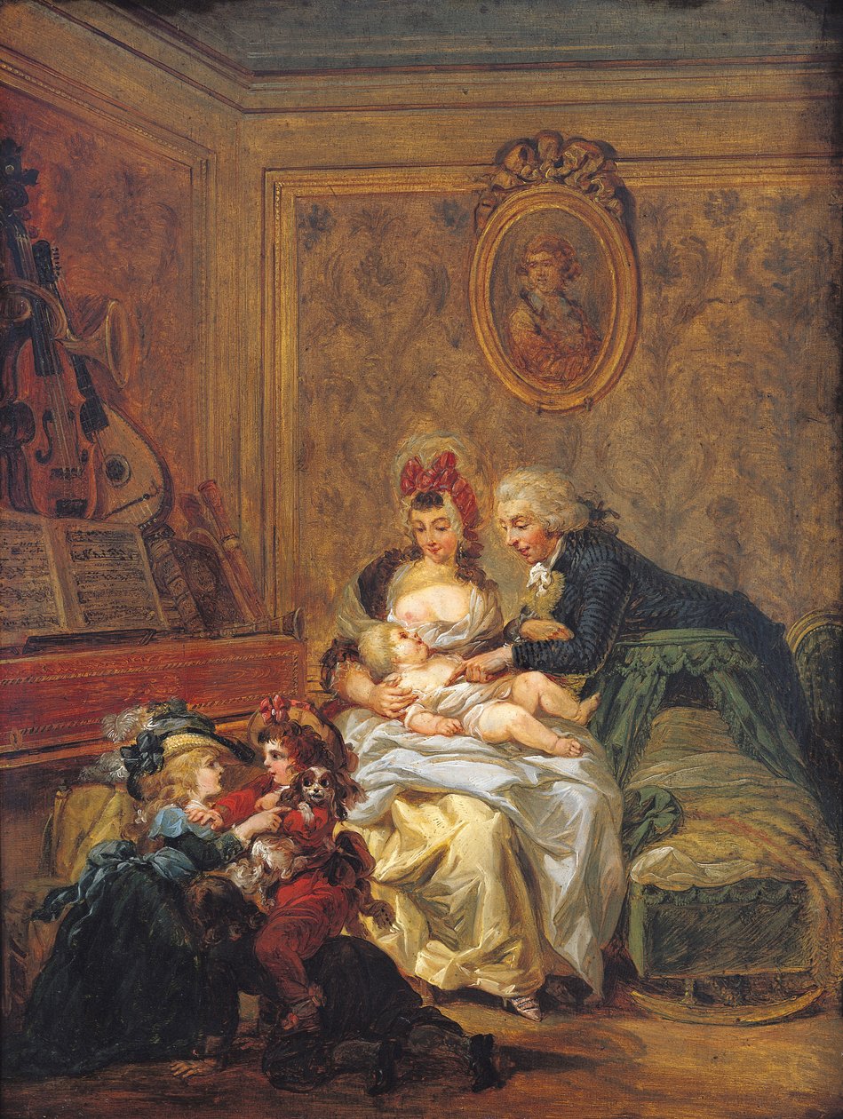 Ægteskabets tilfredshed eller den lykkelige familie af Francois Louis Joseph Watteau