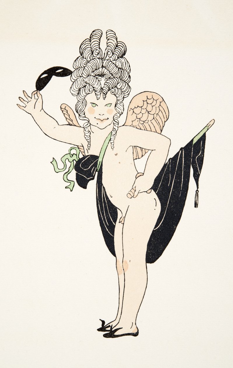 Cherub fra Personages de Comedie, pub. 1922 (stenciltryk) af Francois Louis Schmied