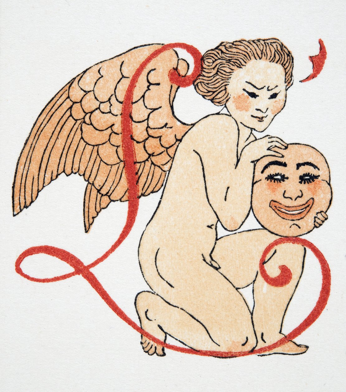 Amor, pub. 1922 (stenciltryk) af Francois Louis Schmied