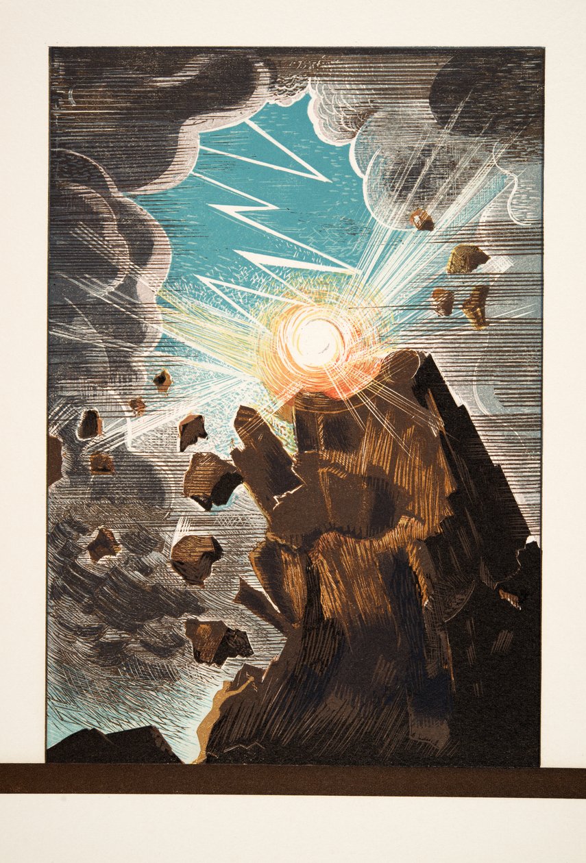 Illustration fra Prométhée Enchaîné af Aeschylus, pub. 1941 (stenciltryk) af Francois Louis Schmied
