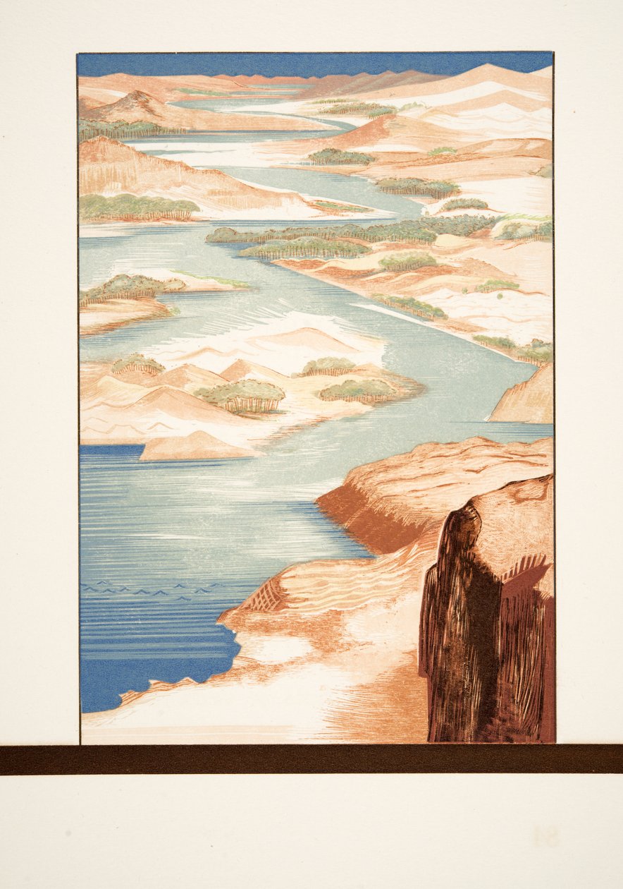 Illustration fra Prométhée Enchaîné af Aeschylus, pub. 1941 (stenciltryk) af Francois Louis Schmied