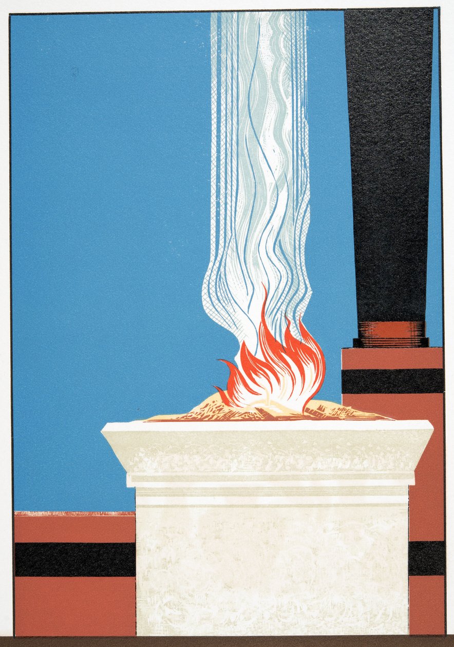 Illustration fra Prométhée Enchaîné af Aeschylus, pub. 1941 (stenciltryk) af Francois Louis Schmied