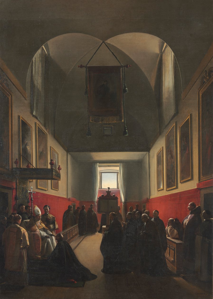 Hyldest til en biskop, 1839. af Francois Marius Granet