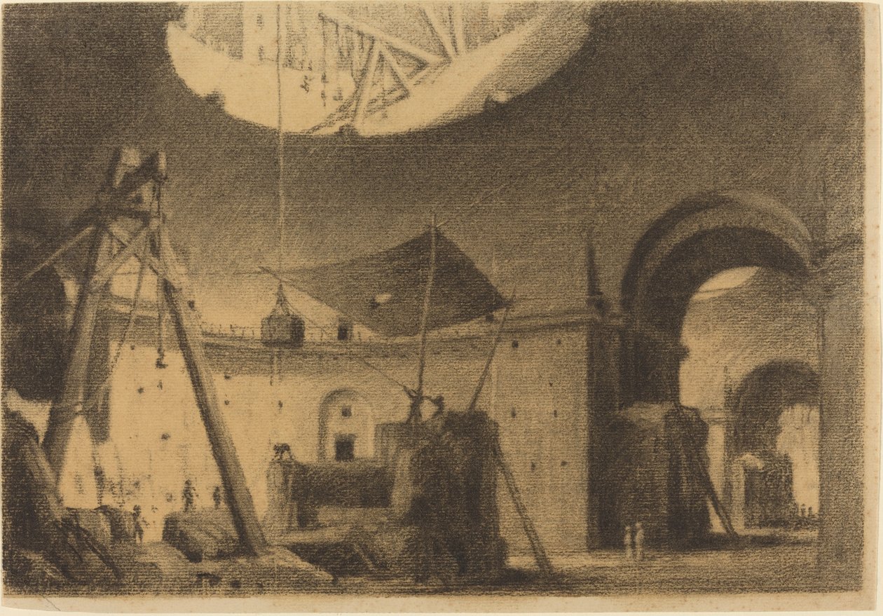 Reparation af en kuppel af Francois Marius Granet