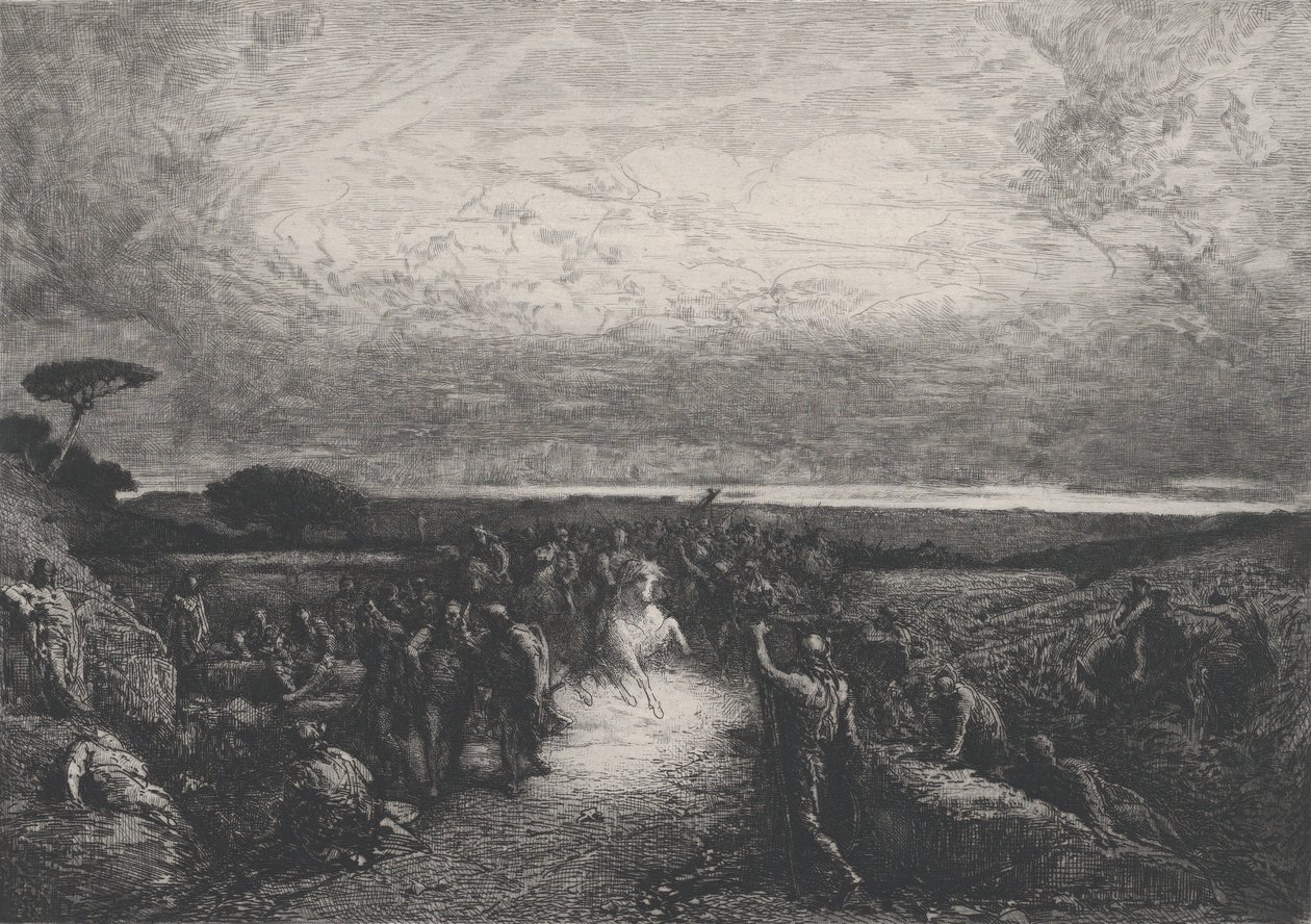 Romkampagne, 1800-tallet. af Francois Nicolas Chifflart