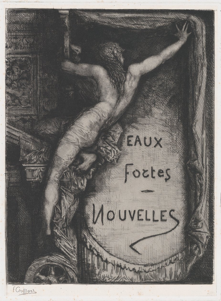 Omslag til Eaux Fortes Nouvelles, slutningen af ​​det 19. århundrede. af Francois Nicolas Chifflart