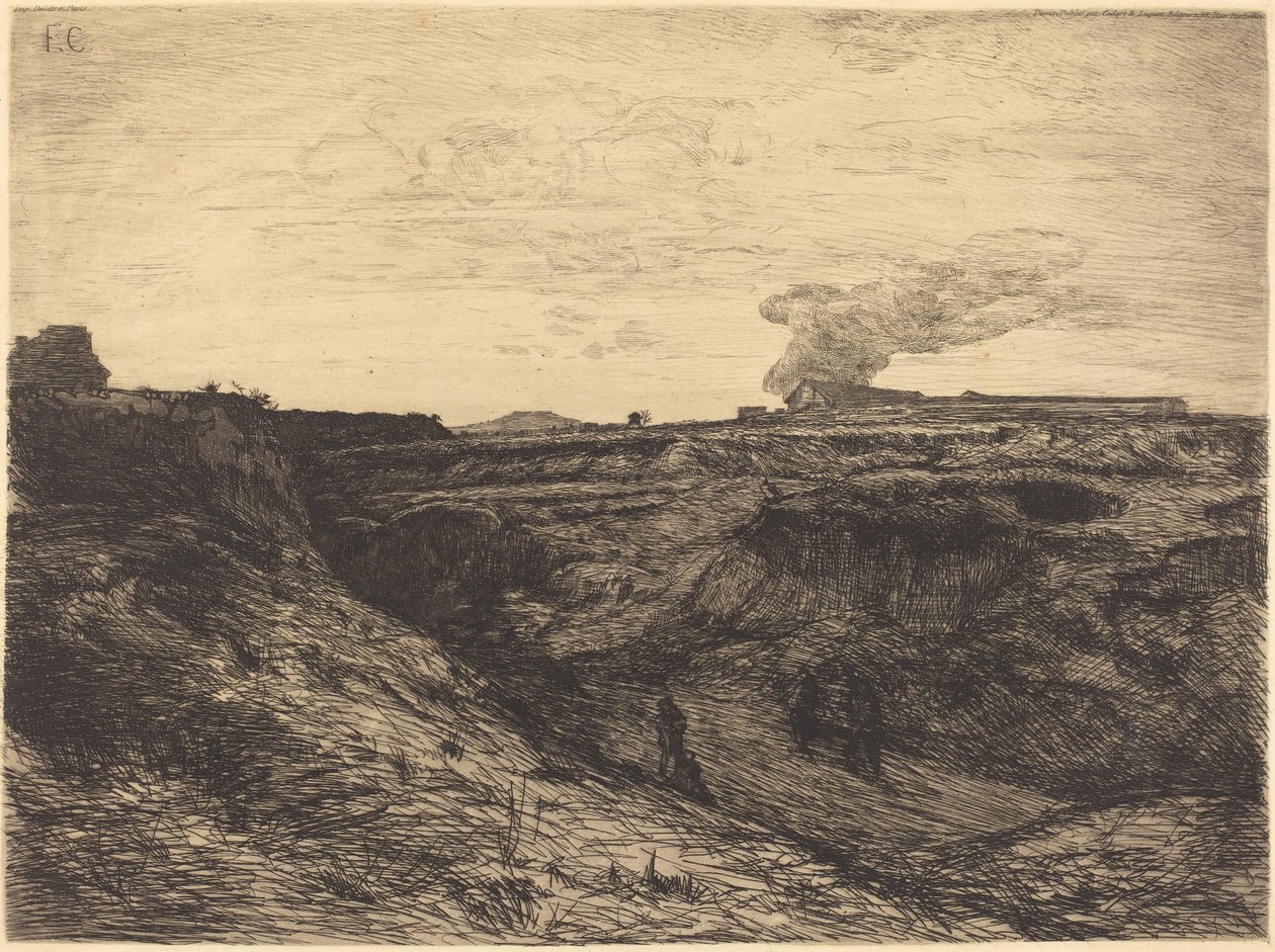 Stenbrud nær Montmartre af Francois Nicolas Chifflart