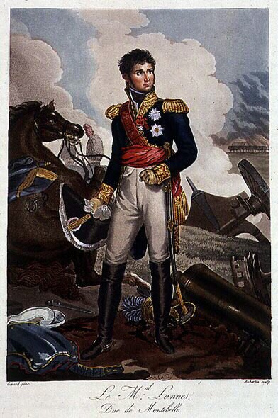 Portræt af marskal Lannes, hertug af Montebello, efter. Gérard - i "Historisk sammenfatning af krigen mellem Frankrig og Østrig i 1809" af Francois Pascal Simon (after) Gerard