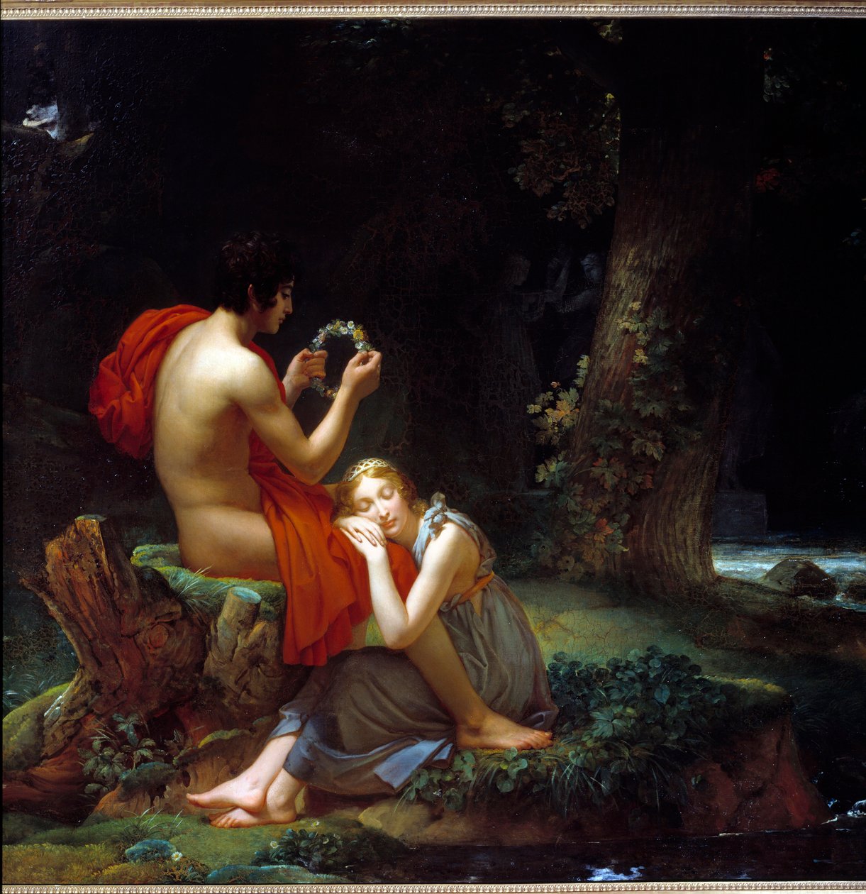 Daphnis og Chloe. Maleri af Francois Gerard (1770-1837) af Baron François Pascal Simon Gérard