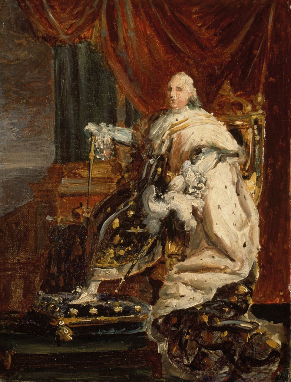 Kong Louis XVIII, ca. 1816-18 (olie på lærred) af Francois Pascal Simon Baron Gerard