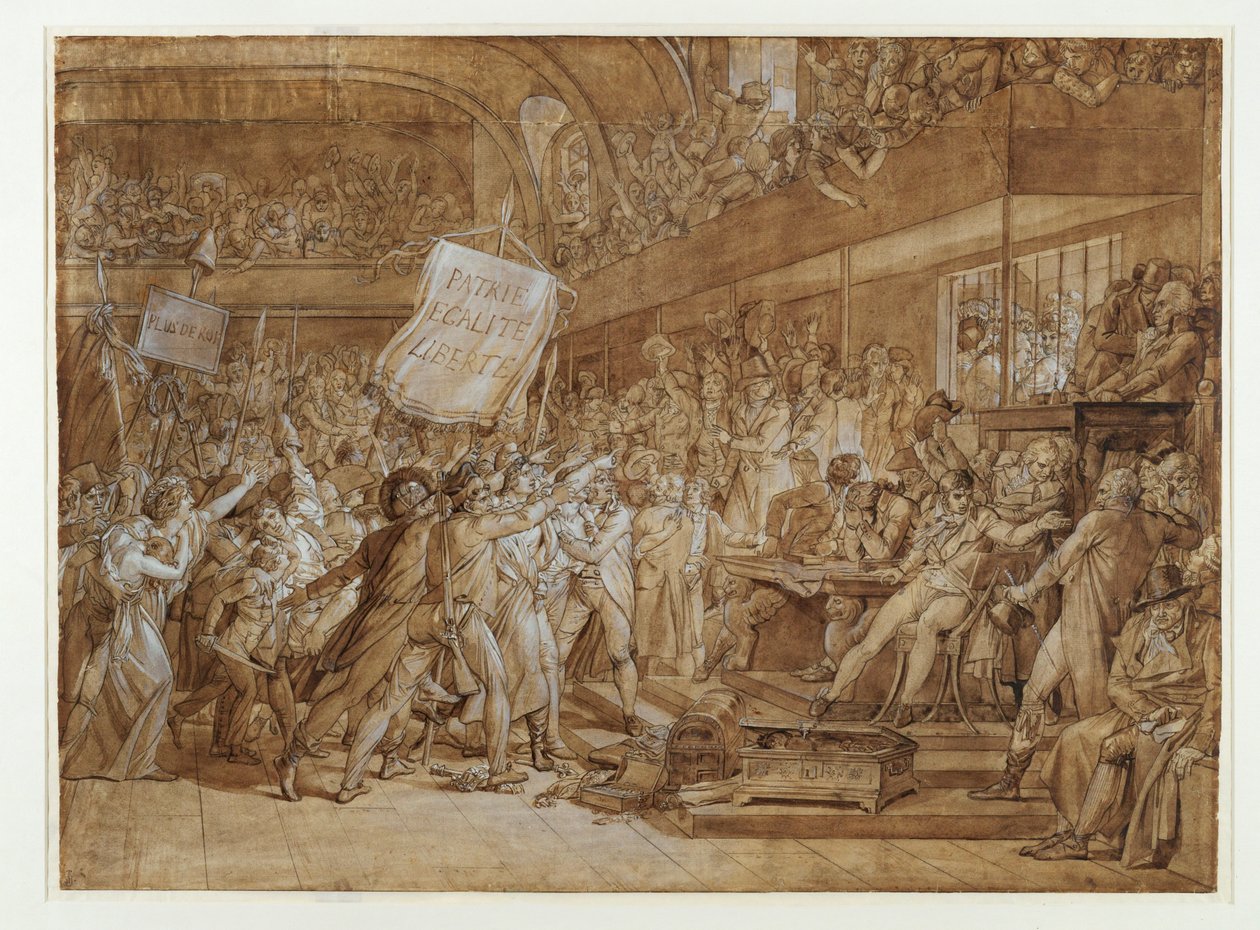 Pen, bistre-wash, gouache-højdepunkter ... af Francois Pascal Simon Baron Gerard