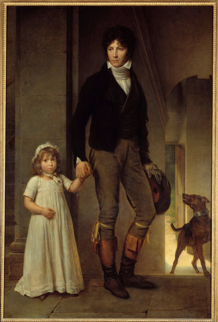 Portræt i fod af maleren Jean Baptiste Isabey (1767-1855) og hans datter Maleri af Francois Gerard (1770-1837) 1795 Søn. 1,94x1,3 m af Baron François Pascal Simon Gérard