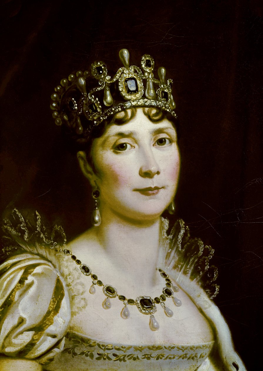 Portræt af Josephine de Beauharnais (1763-1814) imperatrice af franskmændene i kejserlig kostume, detaljer i ansigtet. Maleri af Francois Gerard (1770-1837) 1800-tallet søn. 0,85 x 0,67 m Malmaison musee du chateau af Baron François Pascal Simon Gérard