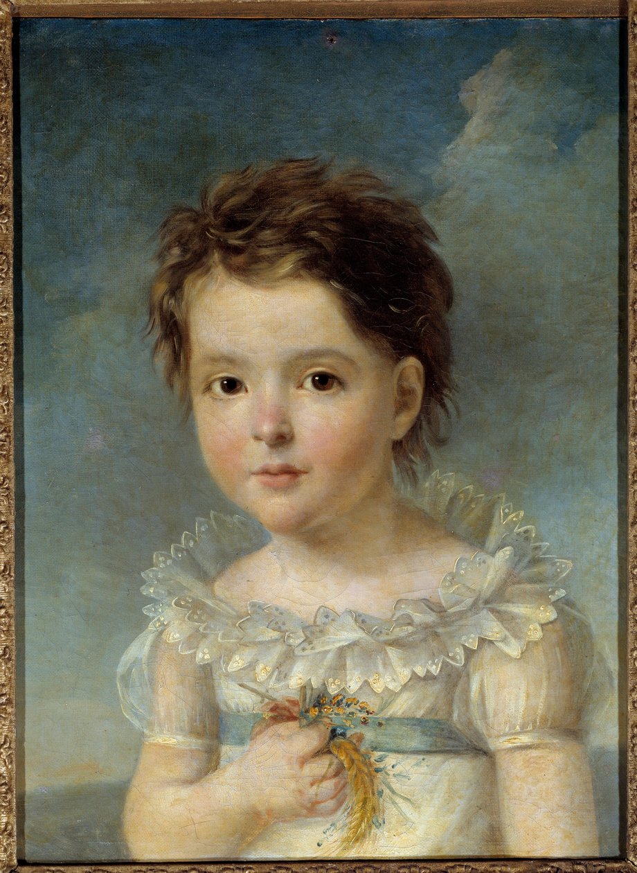 Portræt af dronning Hortense af Beauharnais (1783-1837) barn Hun er datter af imponen Josephine de Beauharnais og mor til den kommende Napoleon III. Maleri af Francois Gerard (1770-1837) 1700-tallet. Avignon, Calvet Museum af Baron François Pascal Simon Gérard