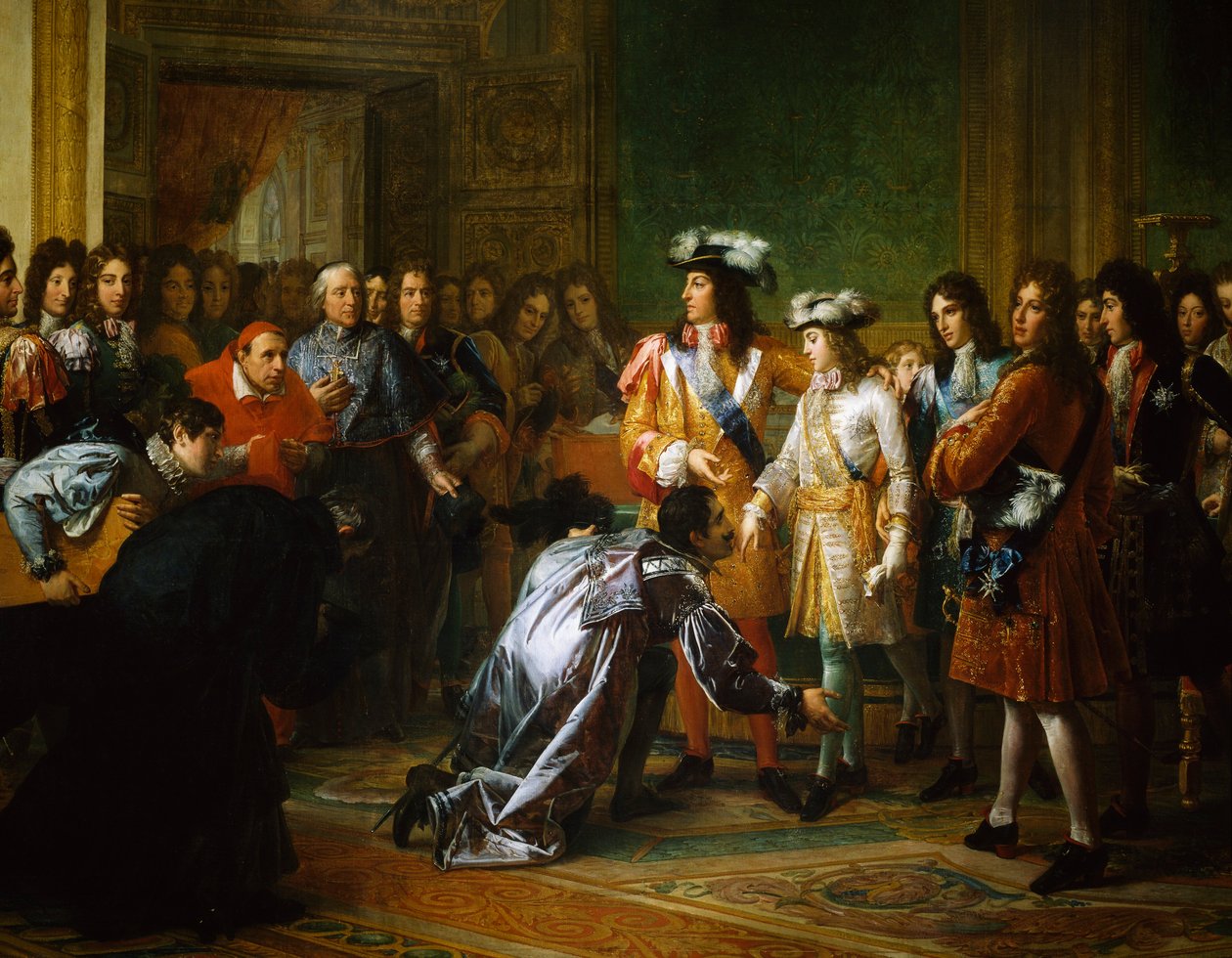 Anerkendelse af hertugen af Anjou som konge af Spanien, maleri af Francois Gerard (1770-1837), Spanien af Baron François Pascal Simon Gérard