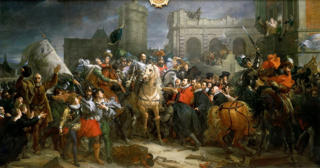 Henrik IVs indtog i Paris 22. marts 1594 af Francois Pascal Simon Gerard
