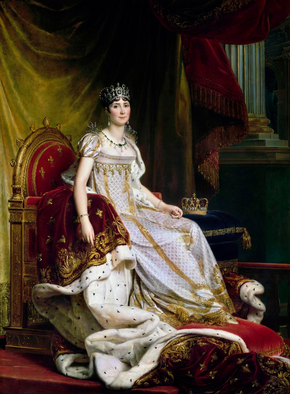 Joséphine de Beauharnais, den første hustru til Napoléon Bonaparte 1763-1814 i kroningskostume, 1807-1808 af Francois Pascal Simon Gerard