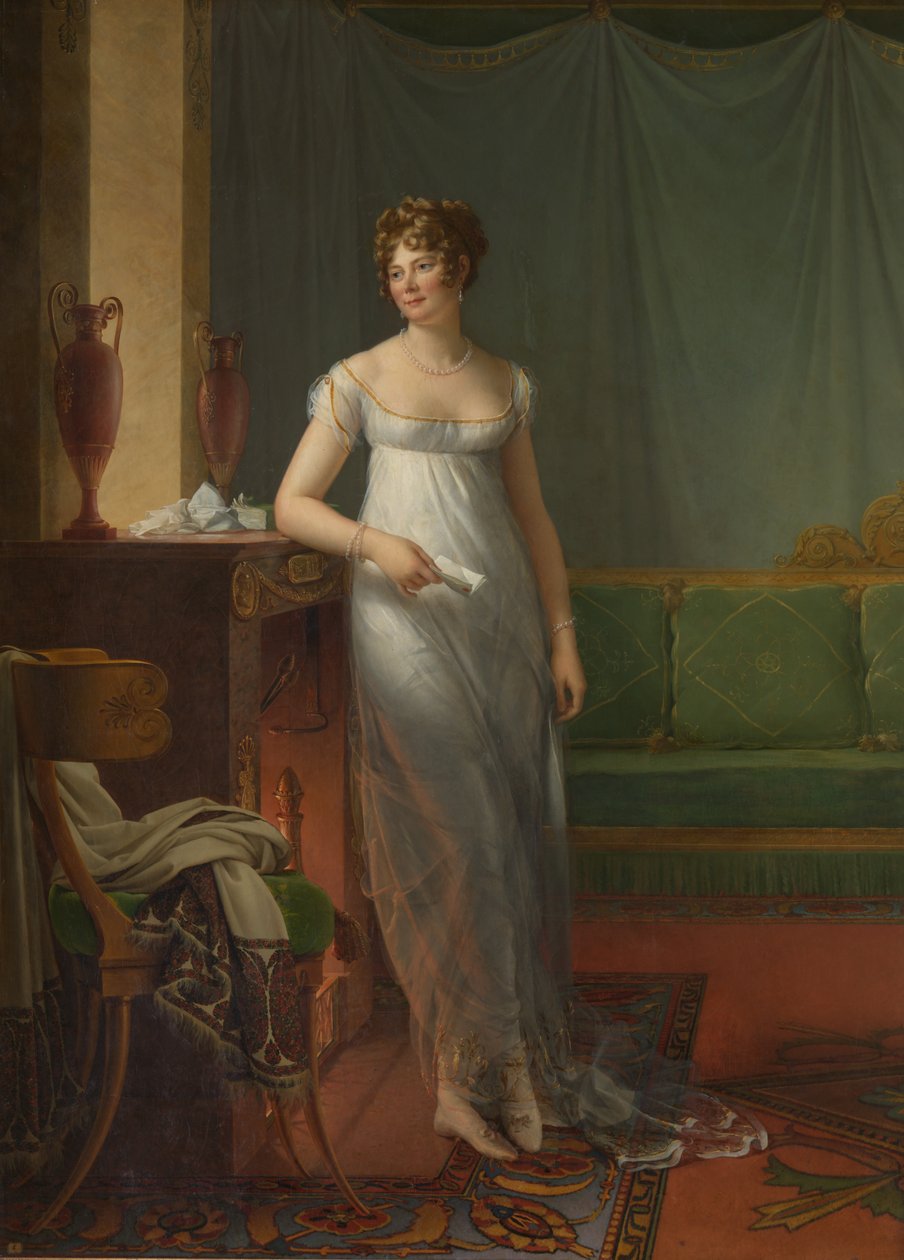 Madame Charles Maurice de Talleyrand Périgord 1761-1835, ca. 1804. af Francois Pascal Simon Gerard