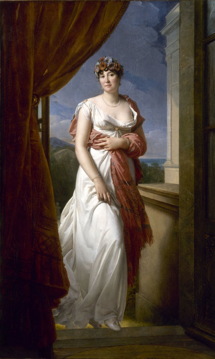 Portræt af Thérésa Cabarrus, Madame Tallien 1773-1835, 1805. af Francois Pascal Simon Gerard