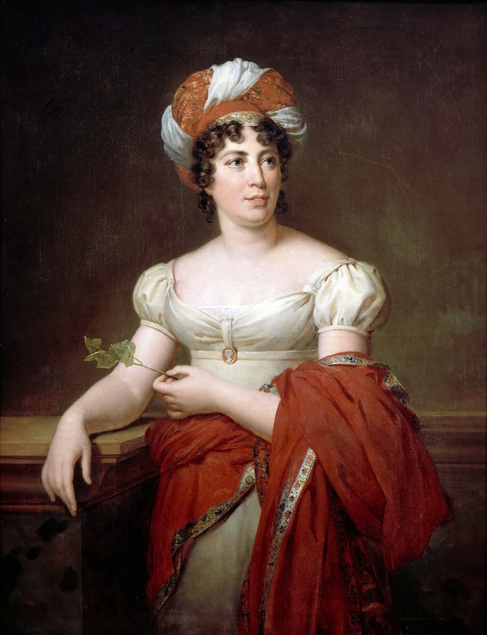 Portræt af forfatteren baronesse Anne Louise Germaine de Staël 1766-1817 af Francois Pascal Simon Gerard