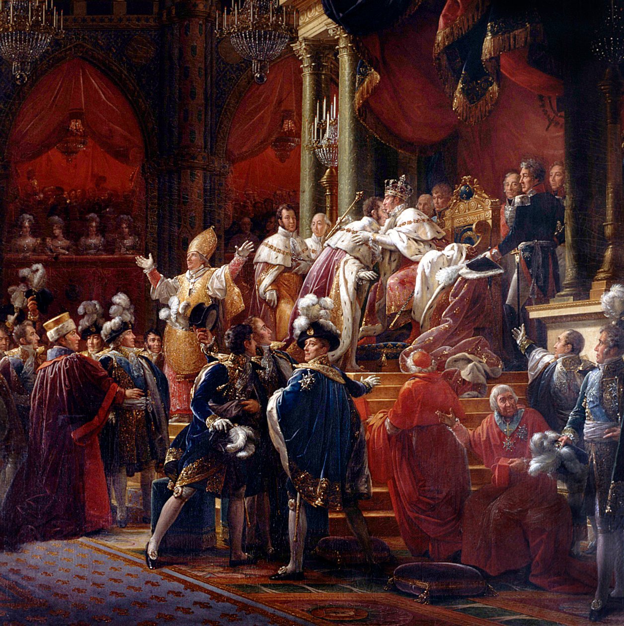 Kroningen af kong Charles X, 29. maj 1825 i Reims-katedralen, ca. 1827 (detaljer) af Francois Pascal Simon Gerard