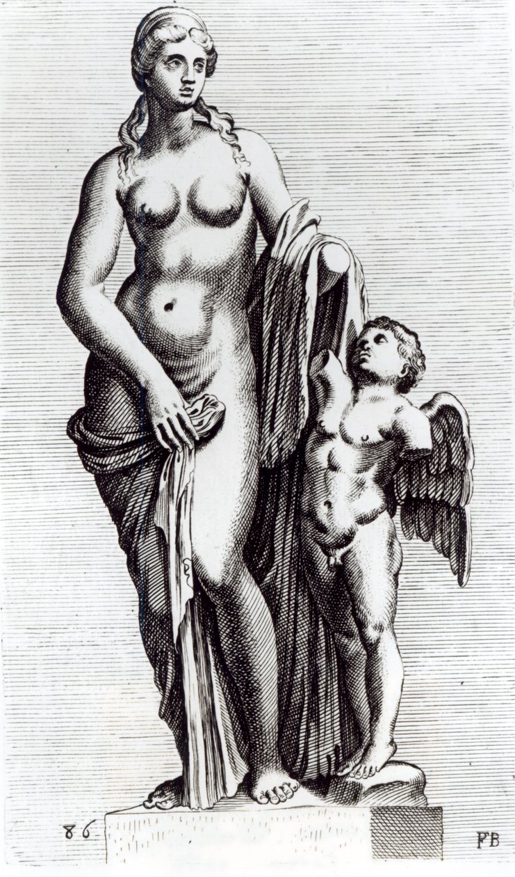 Heavenly Venus, ca. 1653 (radering) (bw foto) af Francois Perrier