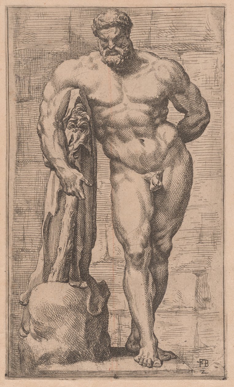 Farnese Hercules, set forfra [plade 2] af Francois Perrier