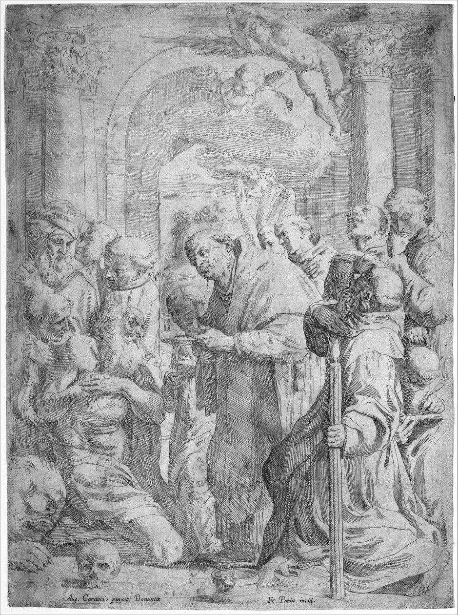Den sidste nadver af Sankt Hieronymus, 1584-1650. af Francois Perrier