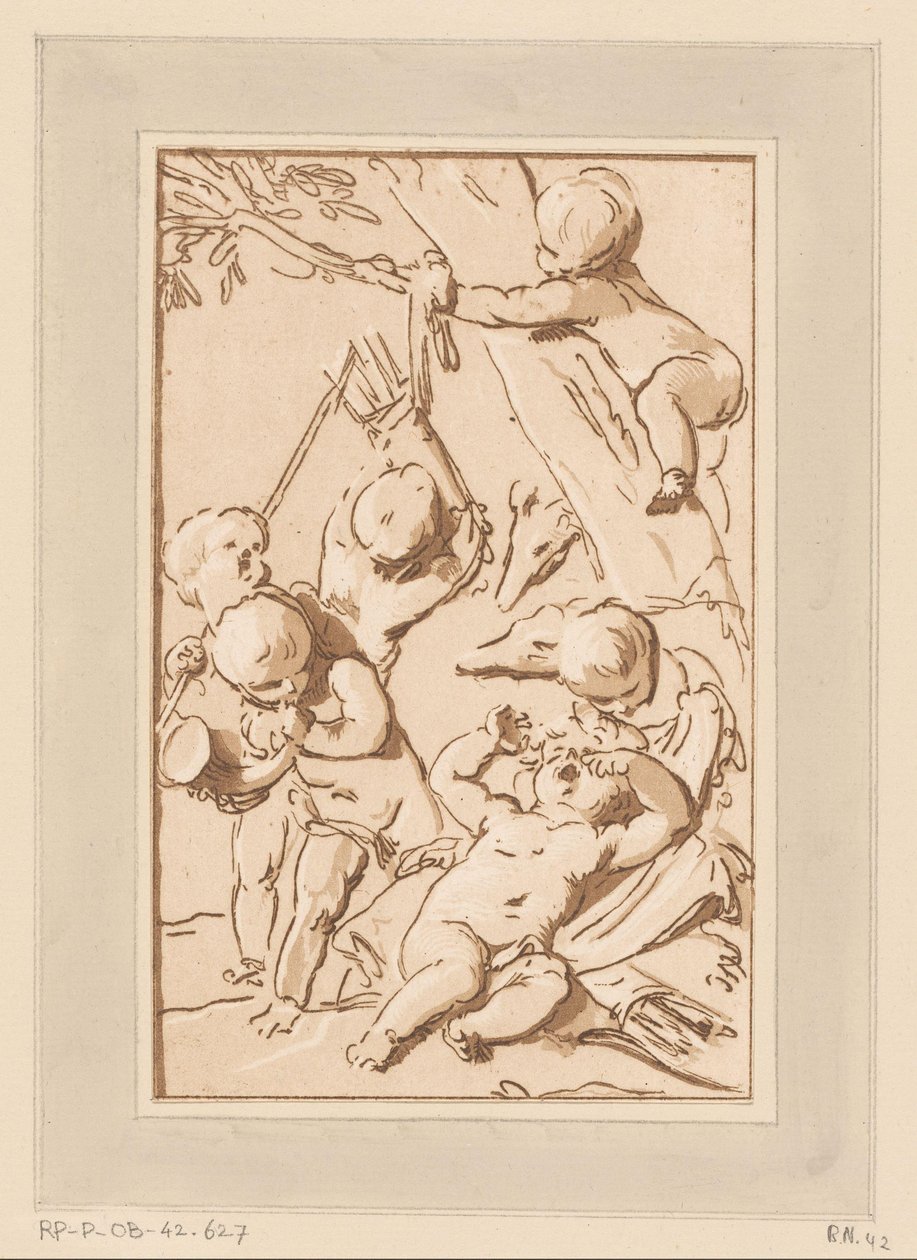 Amors i hvile efter jagten af Francois Philippe Charpentier