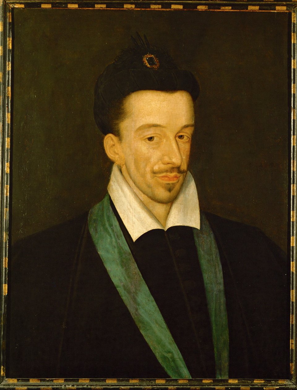Henri III, konge af Frankrig, bærer det blå bånd af Saint Esprit-ordenen ... af François Quesnel