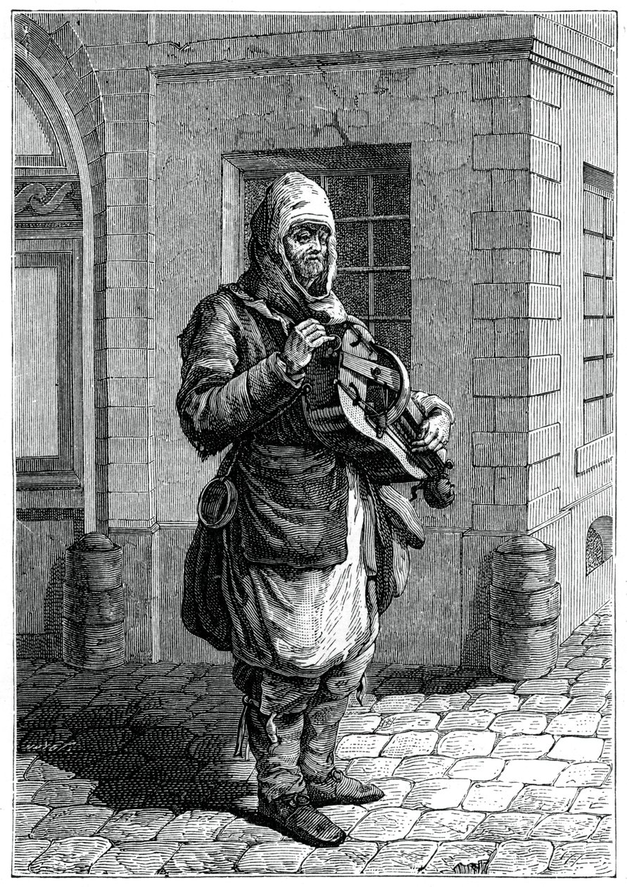 Omrejsende musiker, 1885. af Francois Robert Ingouf