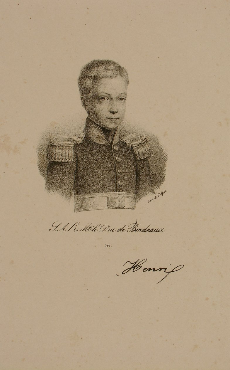 Henri Charles Ferdinand Marie Dieudonne af Frankrig, hertug af Bordeaux, greve af Chambord af Francois Seraphin Delpech