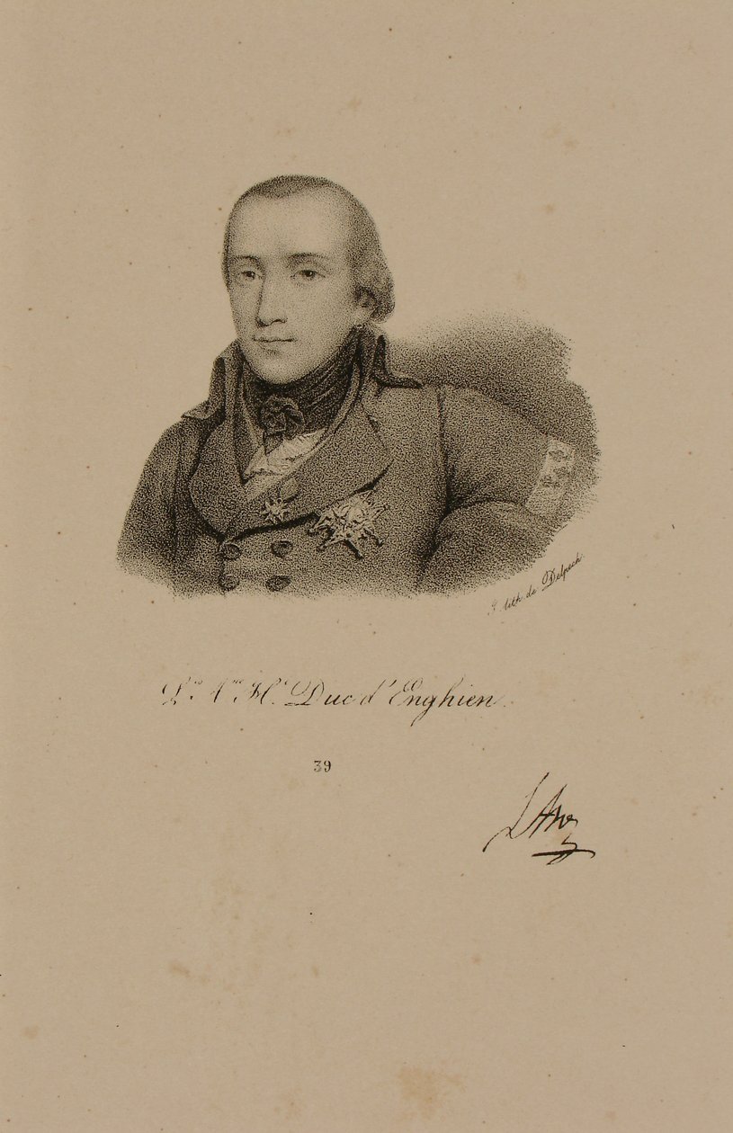 Louis Antoine Henri de Bourbon (1772-1804) Hertug af Enghien iført kondeuniform af Francois Seraphin Delpech
