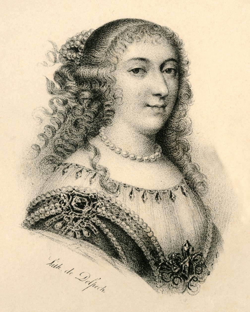 Mademoiselle de Montpensier, 1627-1693, c1830. af Francois Seraphin Delpech