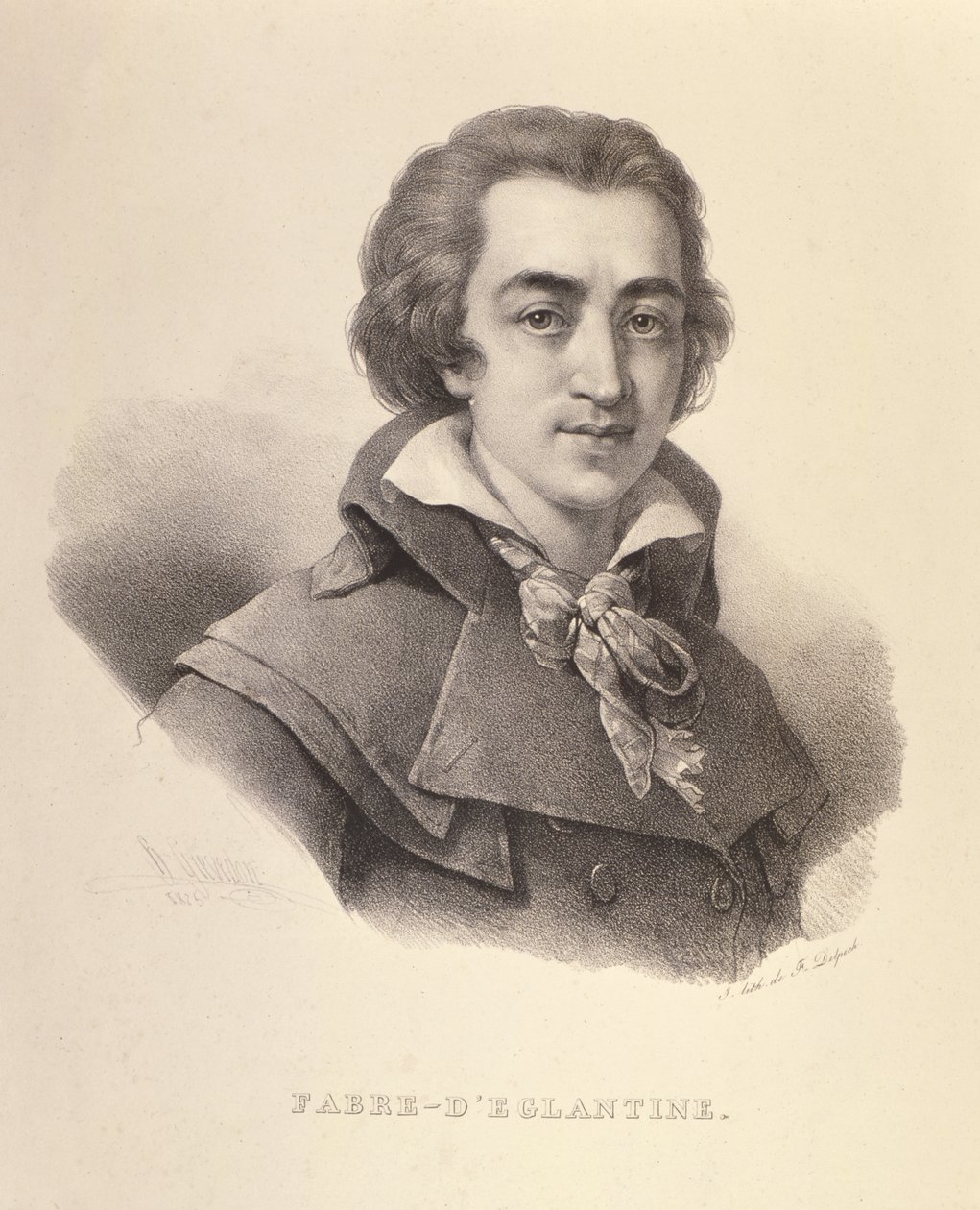 Portræt af Fabre dEglantine (1750-94), 1825 af Francois Seraphin Delpech