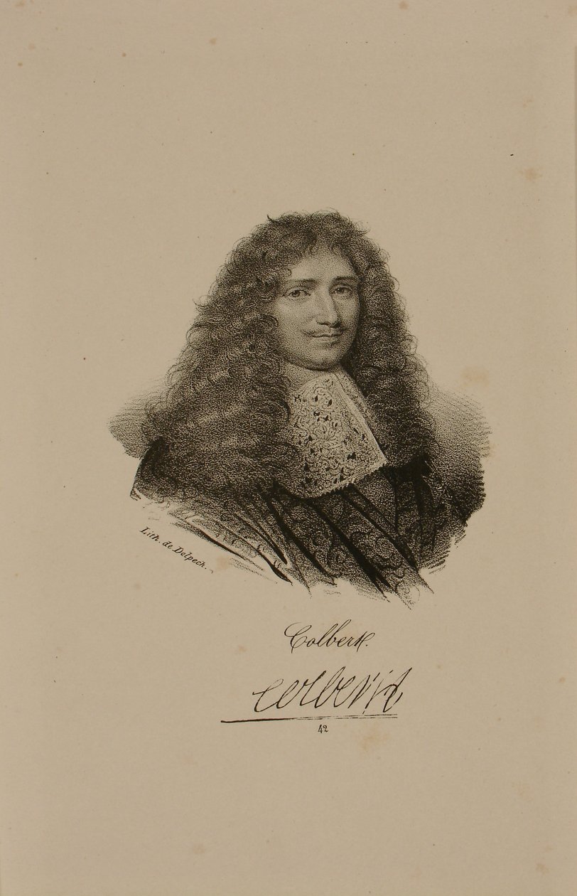 Portræt af Jean Baptiste Colbert (1619-83) af Francois Seraphin Delpech
