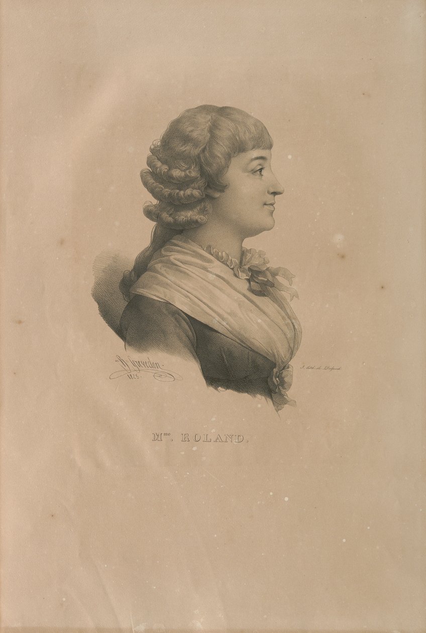 Portræt af Madame Roland 1754-1793, 1825. af Francois Seraphin Delpech