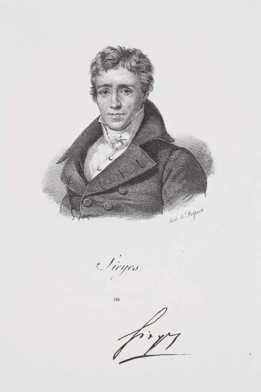 Portræt af Emmanuel Joseph Sieyès af Francois Seraphin Delpech
