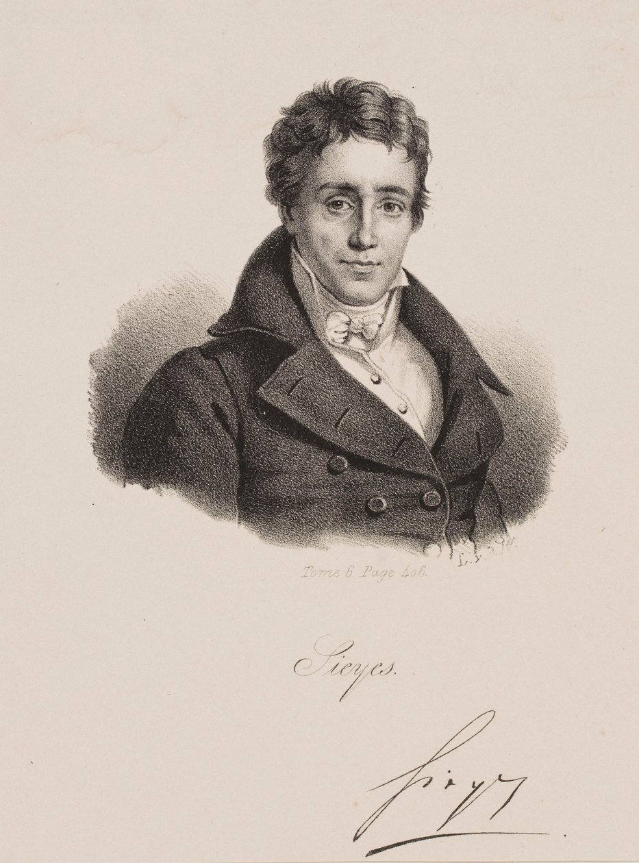 Portræt af Emmanuel Joseph Sieyès af Francois Seraphin Delpech