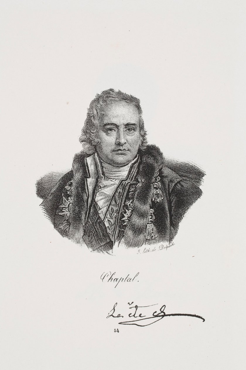 Portræt af Jean Antoine Chaptal af Francois Seraphin Delpech