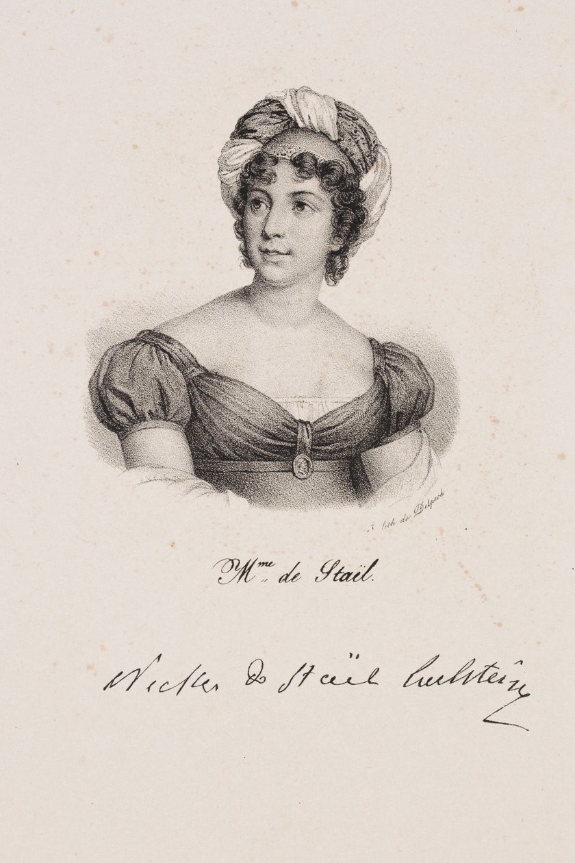 Portræt af Madame de Staël af Francois Seraphin Delpech