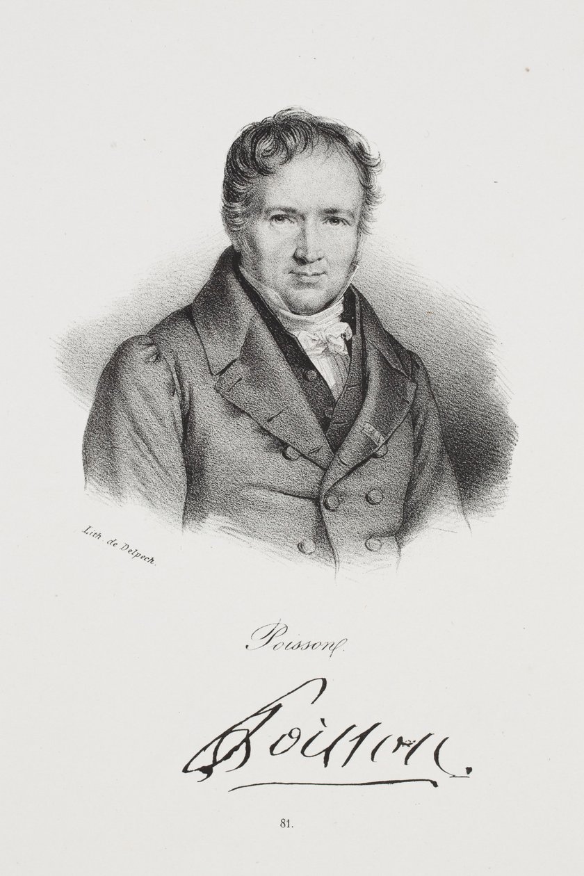Portræt af Siméon Denis Poisson af Francois Seraphin Delpech