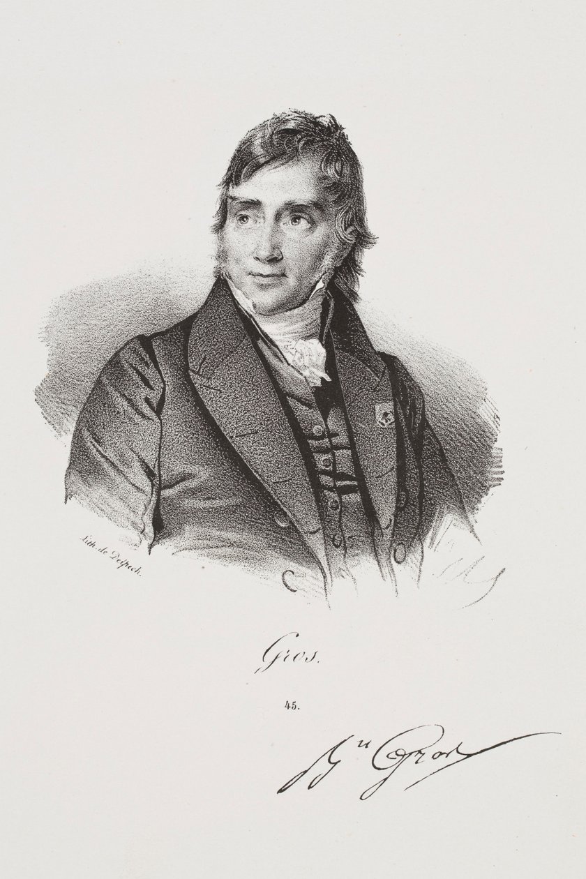 Portræt af kunstneren Antoine-Jean Gros af Francois Seraphin Delpech